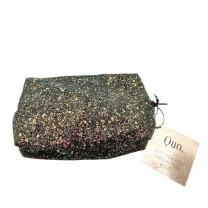 💥 3/$15 🆕 Quo Black Sparkly Cosmetic Bag